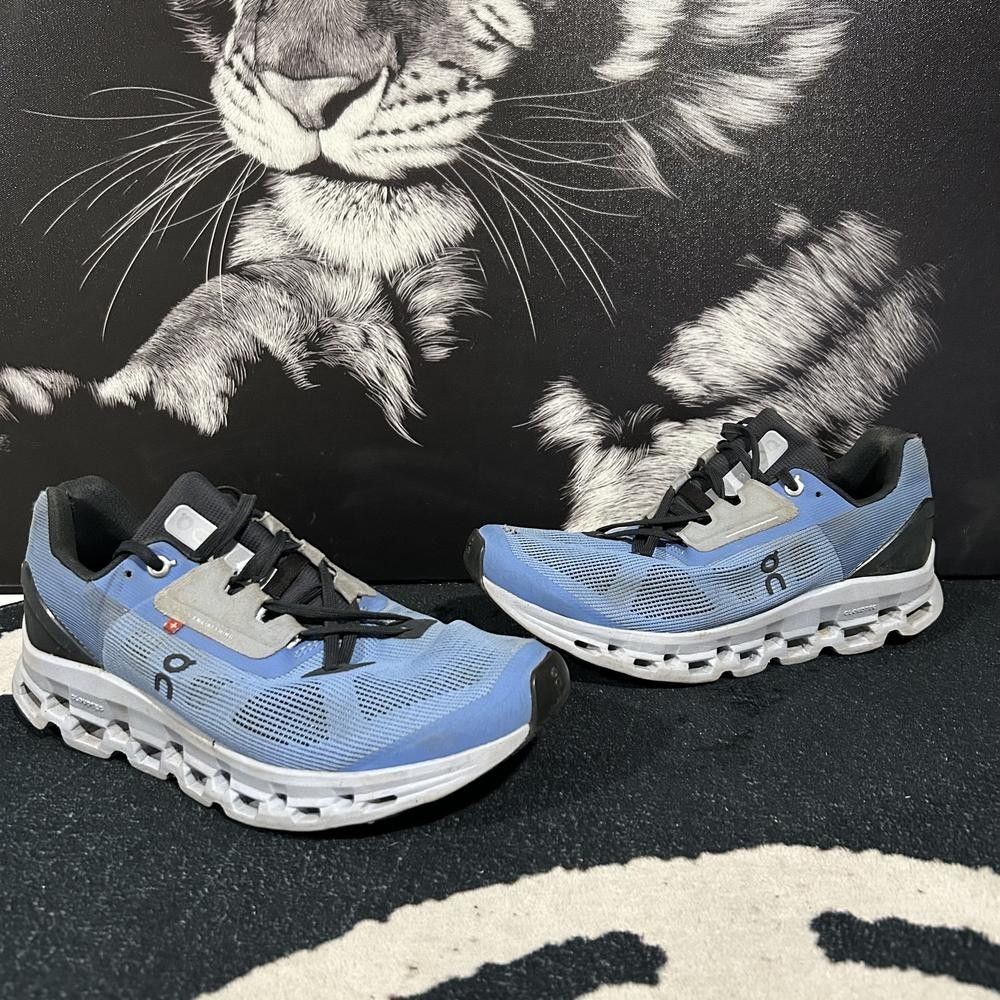 On Running Cloudstratus 39.99209 Athletic Sneaker Women's 8.5 Blue Mesh Lace-Up